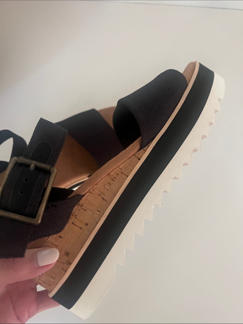 Toms Diana Platform Wedge Sandals 7 - Picture 3 of 5